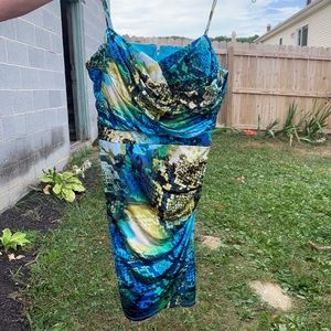 ✨Knee Length Spaghetti Strap Snake Print Dress✨